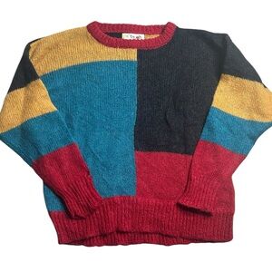 Vintage Colorblock Crewneck Sweater